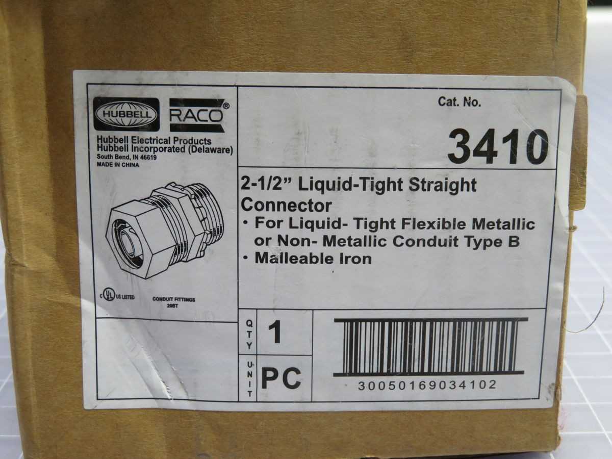 HUBBELL 3410 LIQUIDTIGHT CONNECTOR T257568 - CONDUIT FITTING
