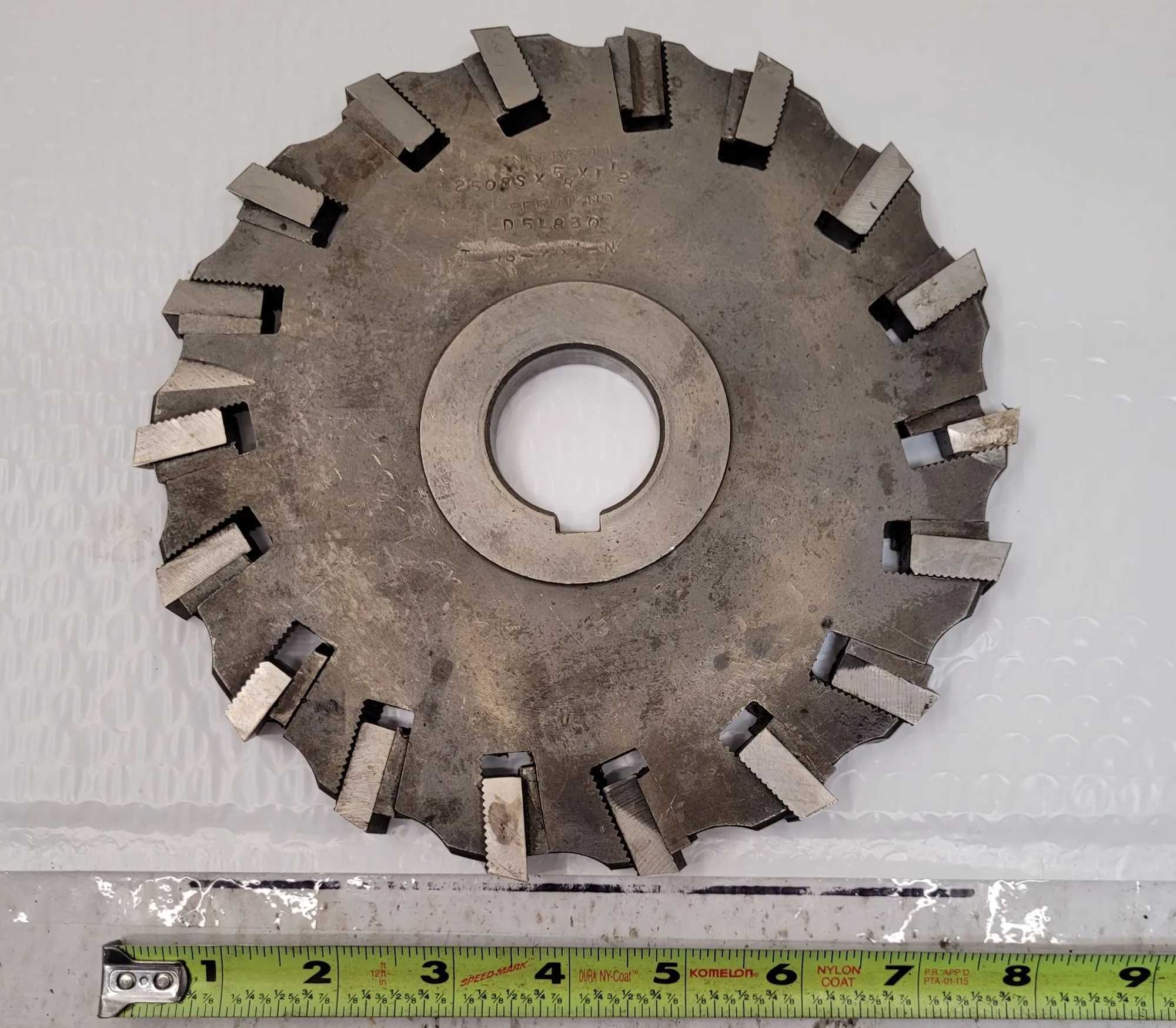 INGERSOLL 2508S SAWMILL CUTTER, 8" DIA, .46" THICK, 1.5" ARBOR - MACHINE TOOLING