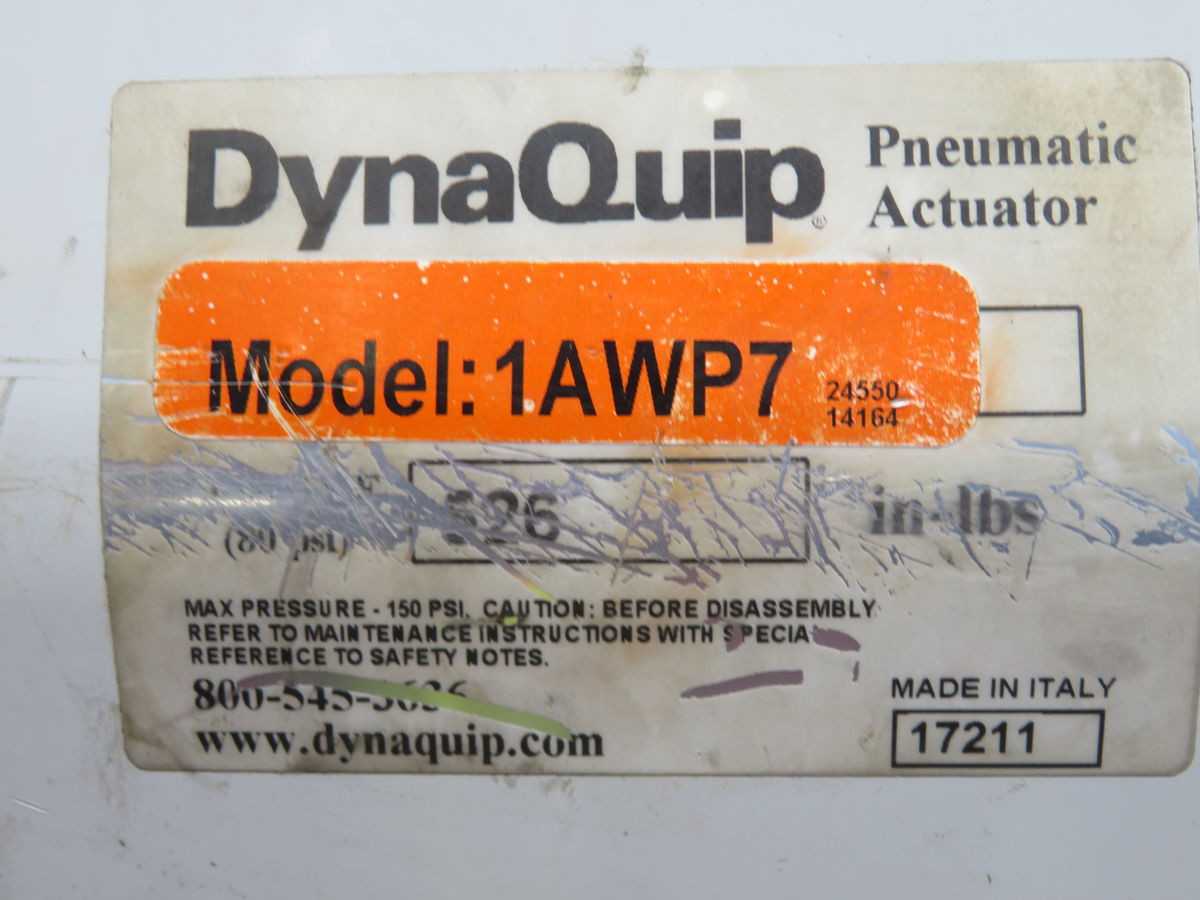 DYNAQUIP 1AWP7 HIGH PERFORMANCE, ACTUATED 2-WAY BALL VALVE T268842 - BALL VALVE