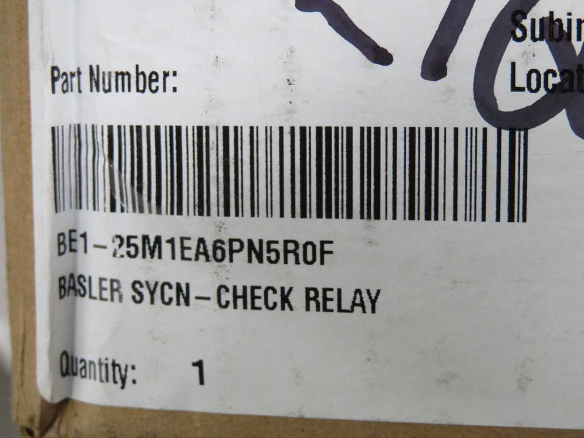 Basler BE1-25 Relays, Single Phase Monitor, Sync-Check, 2 DPDT Contacts, AC/DC Power, Adjst ΔV ΔF ΔΘ - PROTECTION RELAY
