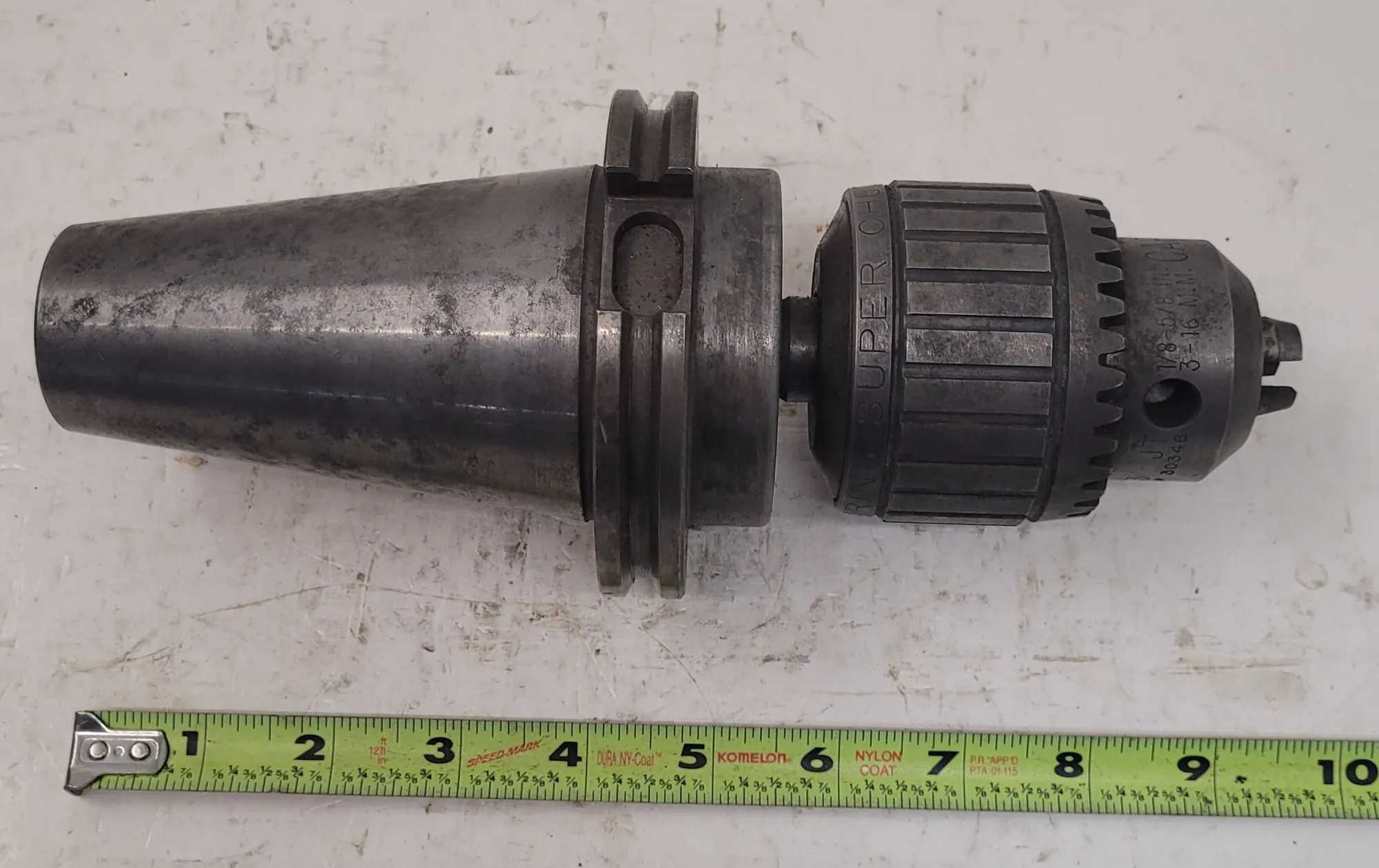 JACOBS BALL BEARING CHUCK 16N 3JT WITH CAT 50 HOLDER (1/8-5/8IN CAP) - MACHINE TOOLING