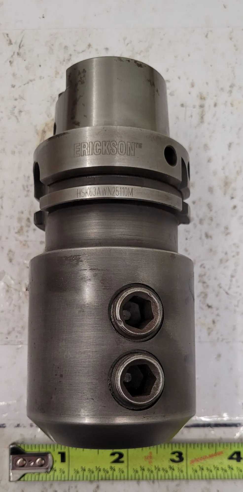 KENNAMETAL ERICKSON HSK63AWN25110M WHISTLE NOTCH ADAPTOR - MACHINE TOOLING