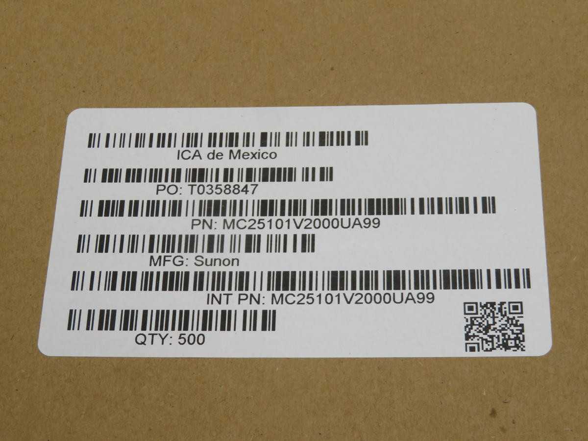 LOT OF 500 SUNON MC25101V2-000U-A99 DC FANS - COOLING FAN