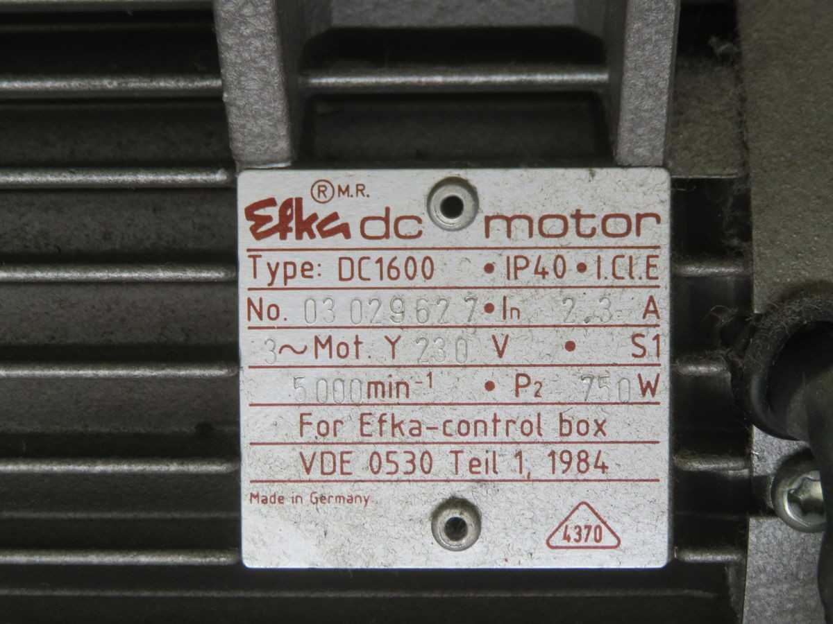EFKA DC1600 Brushless DC Servo Motor T267576 - High Performance & Reliability - SERVO