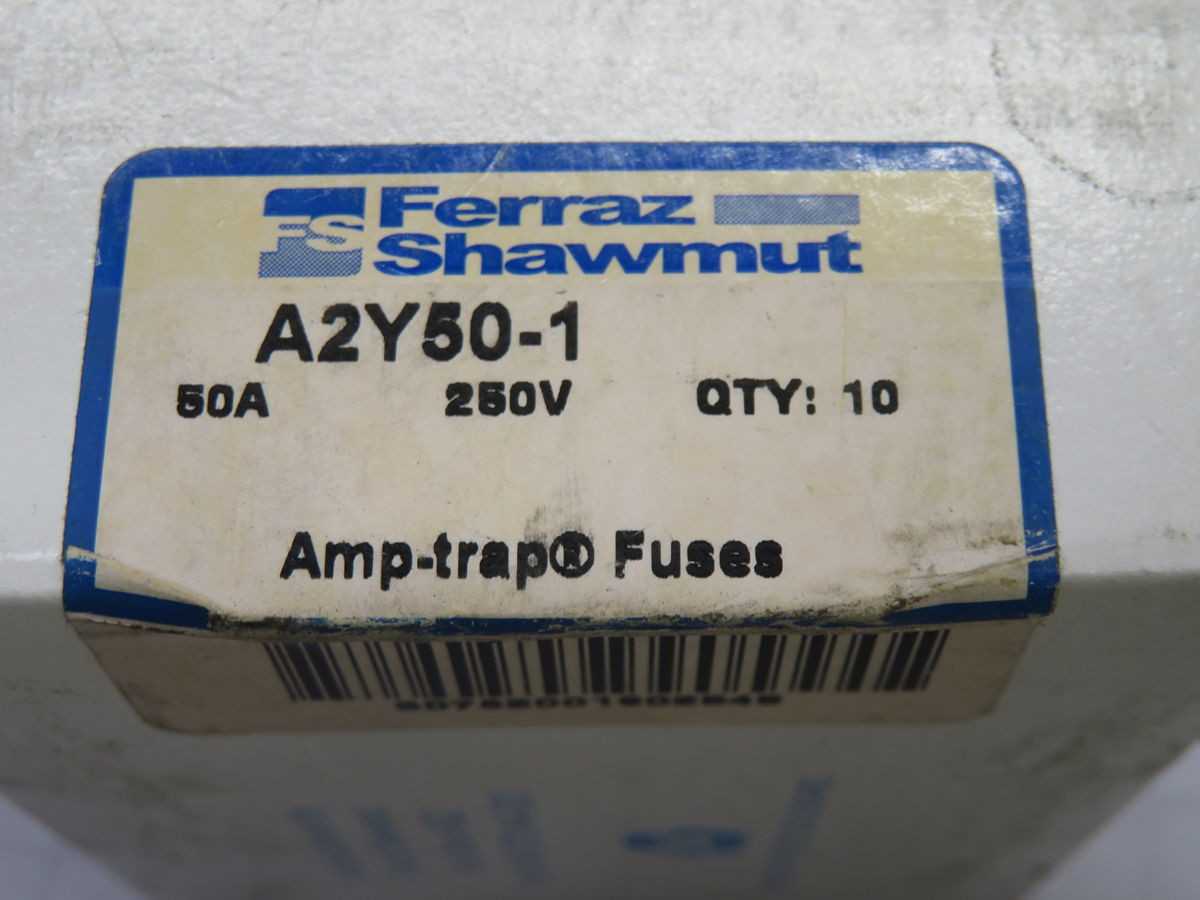 LOT OF 10 FERRAZ SHAWMUT A2Y50-1 FUSE T258874 - FUSES
