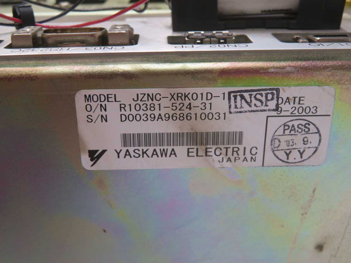 YASKAWA JZNC-XRK01D-1 CPU RACK/CHASSIS T268364 - ROBOT CONTROLLERS