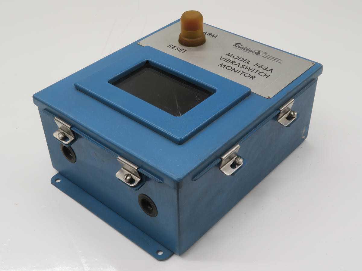 ROBERTSHAW 563A A1 VIBRATION SENSOR, 0-4.5 G'S TRIP, 2-15 SEC DELAY, 10-1200 HZ FREQ, NEMA 4/7 ENCL - SENSORS