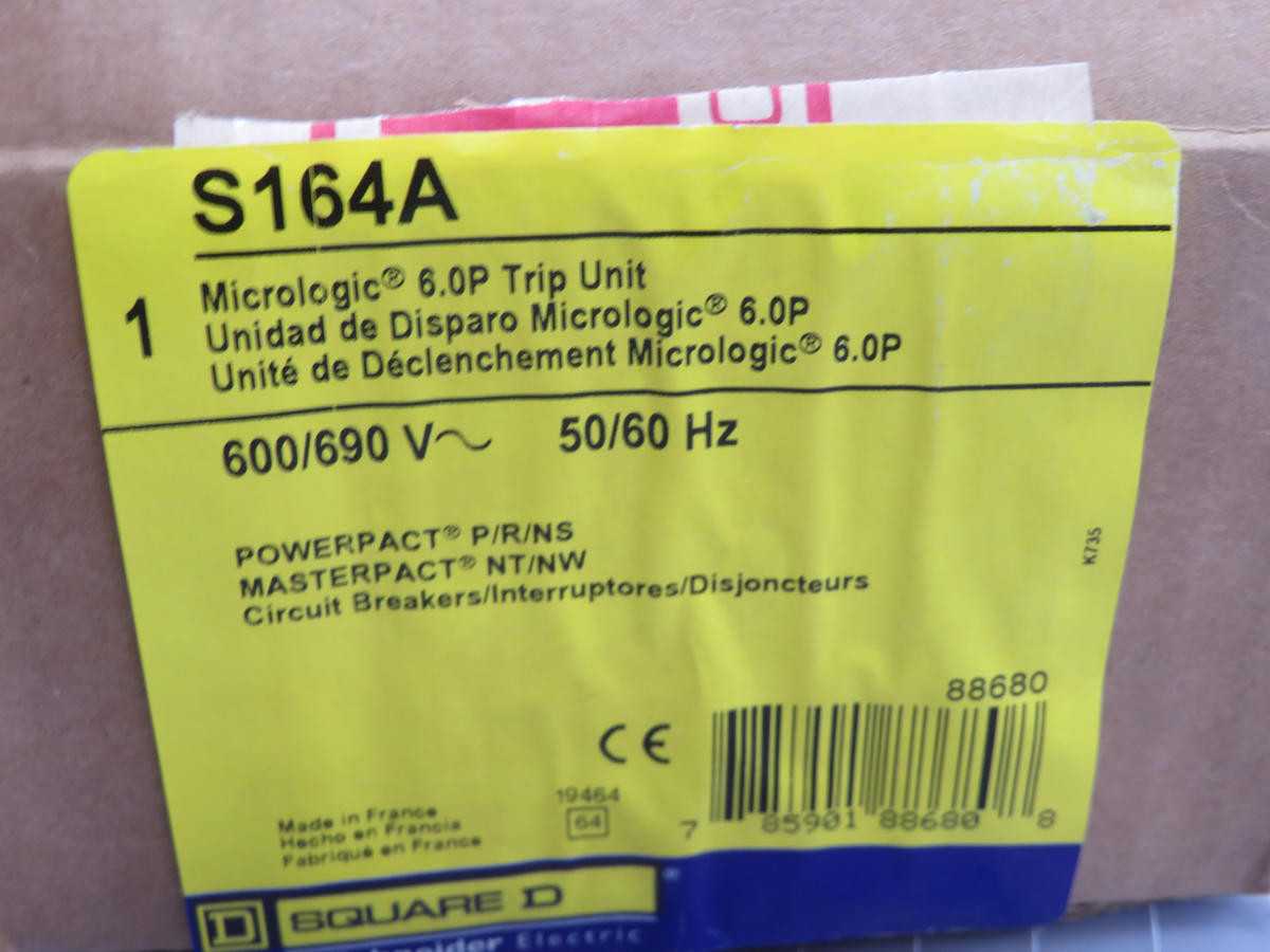SCHNEIDER 47059 MICROLOGIC CONTROL UNIT, 3/4-POLE, 50/60HZ AC, 20-MIN THERMAL MEM, DIGITAL DISP - PLC MODULES