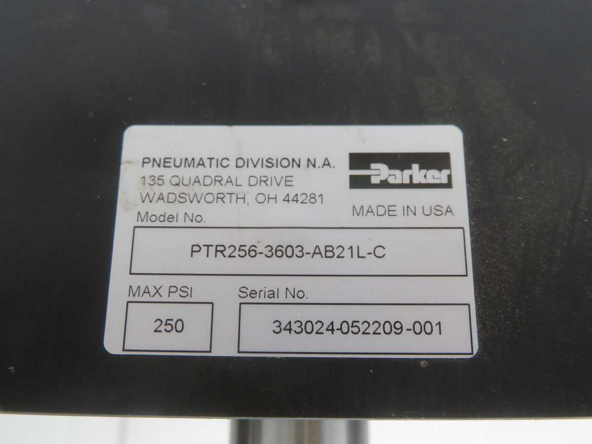 Parker PTR256-3603-AB21L-C PTR Series Rotary Pneumatic Actuator T268843 - HYDRAULIC PARTS