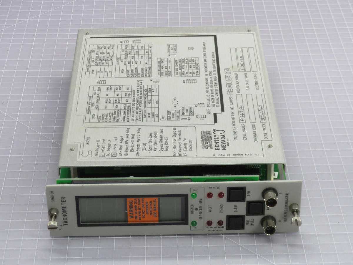 Bently Nevada 3300/50-02-01-00-00 Tachometer, 230 Vac Power, 99,999 Rpm Range - SENSORS