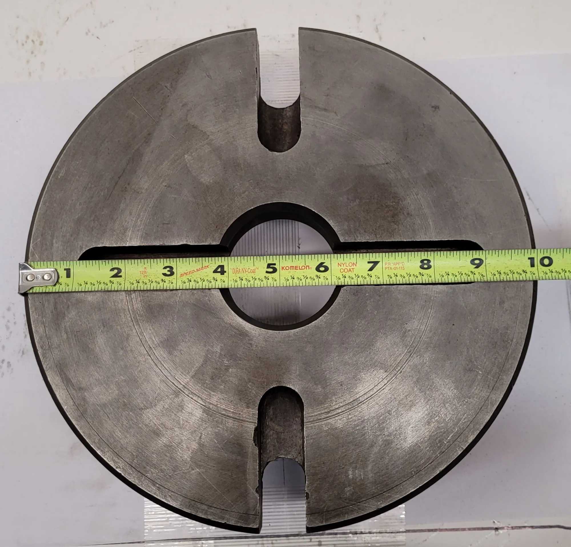 LATHE CHUCK ADAPTER BACK PLATE D1-6 MOUNT, 10" DIAMETER, 2-1/4" THRU HOLE - MACHINING TOOLING & PARTS