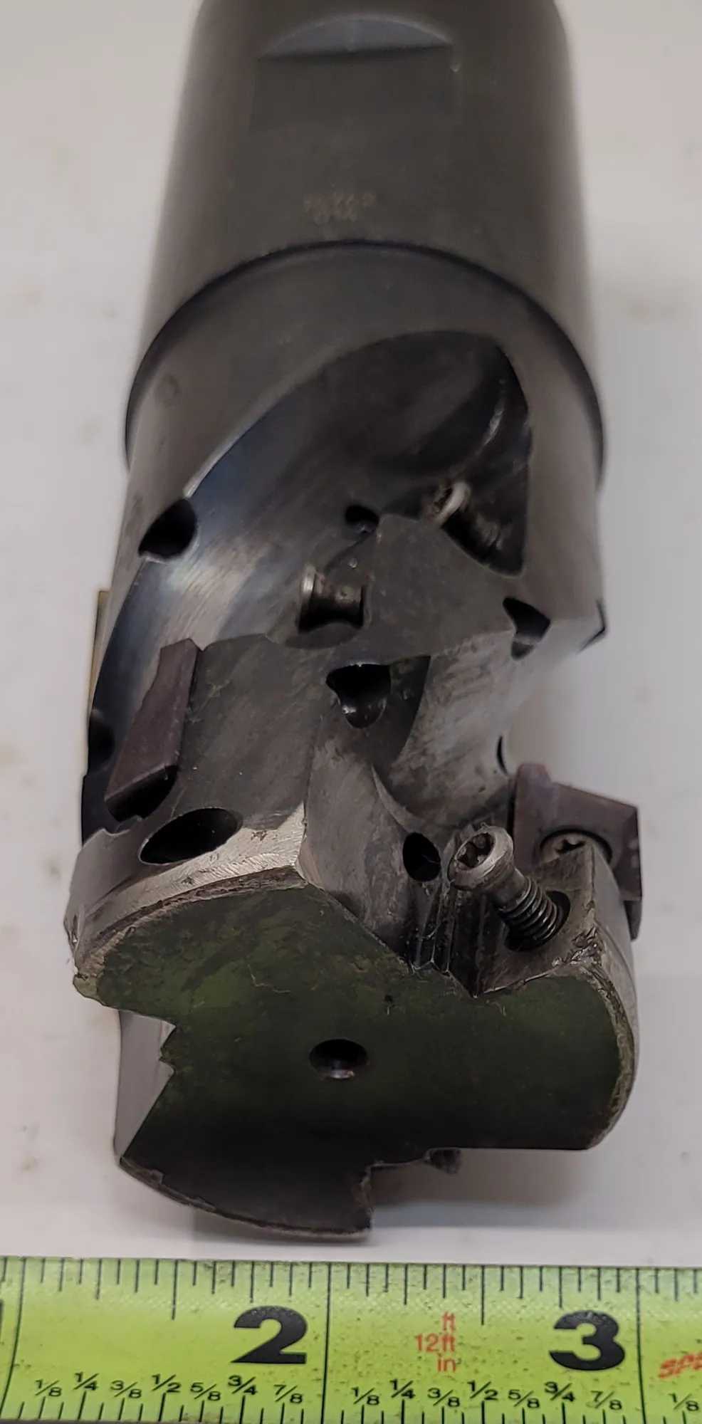 KENNAMETAL K2003R402AN25408C INDEXABLE MILLING CUTTER, 2IN SHANK, 3 FLUTE, 12 INSERT SEATS - MACHINE TOOLING
