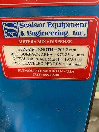 2003 Sealant Equipment Servo Pump Model 2200-980-007, 203.2mm Stroke, 197.93CC Displacement - ROBOT PARTS