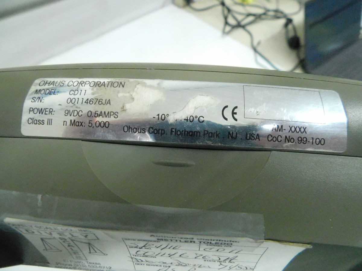 OHAUS CHAMPIN II, CD11 SCALE 60KGS X .01 - BENCH SCALES