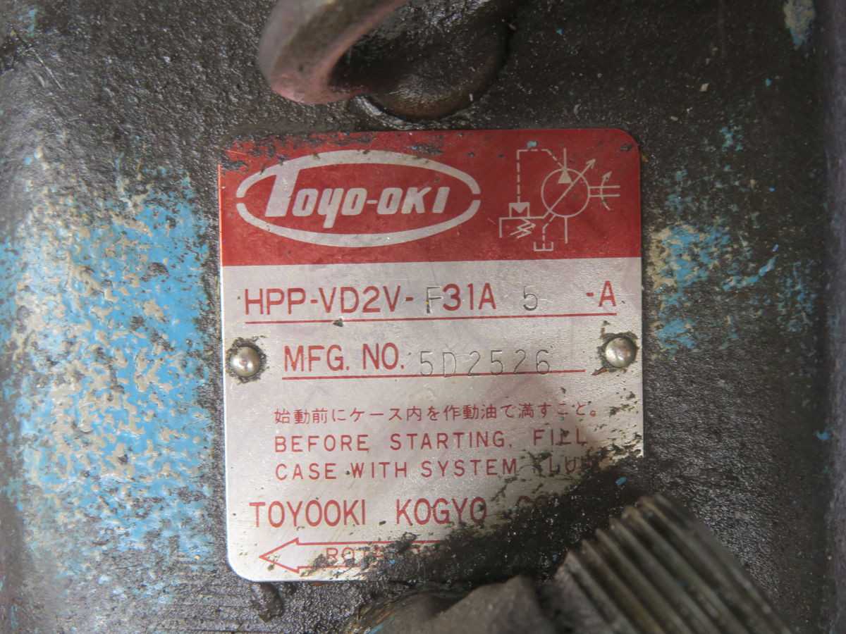 TOYO-OKI HPP-VD2V-F31A 5-A HYDRAULIC PUMP T264541 - HYDRAULIC VANE PUMP