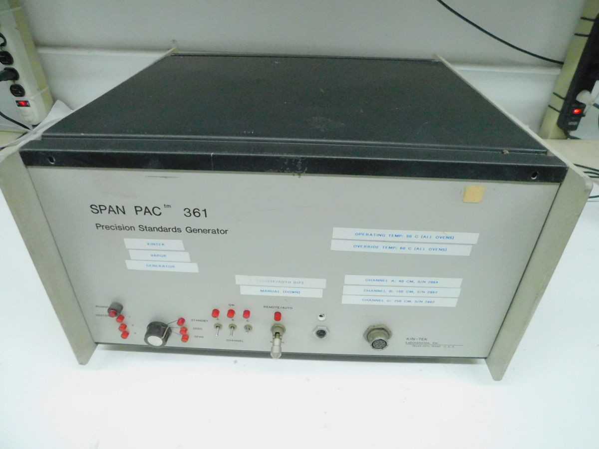 KIN-TEK SPAN PAC 361 GAS PRECISION STANDARDS GENERATOR M7630 - POWER GENERATORS