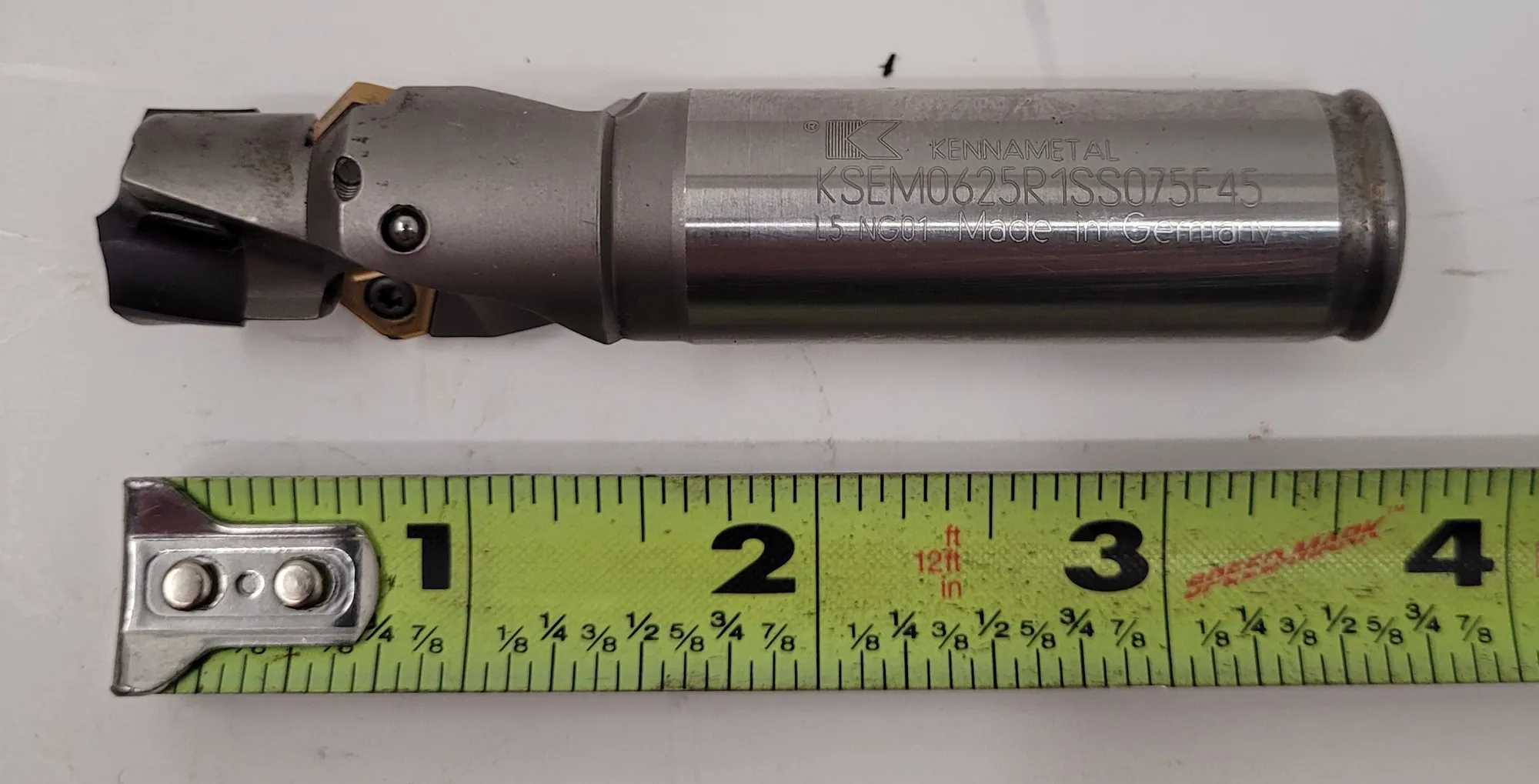 Kennametal KSEM0625R1SS075F45 Coolant Thru Indexable Drill, 5/8" Cut Dia, 3/4" Shank - MACHINING ACCESSORIES & TOOLING