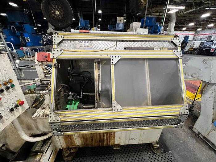 APEX 9 TON HYDRAULIC BROACHING MACHINE WITH 48" STROKE & CHIP CONVEYOR - MACHINING