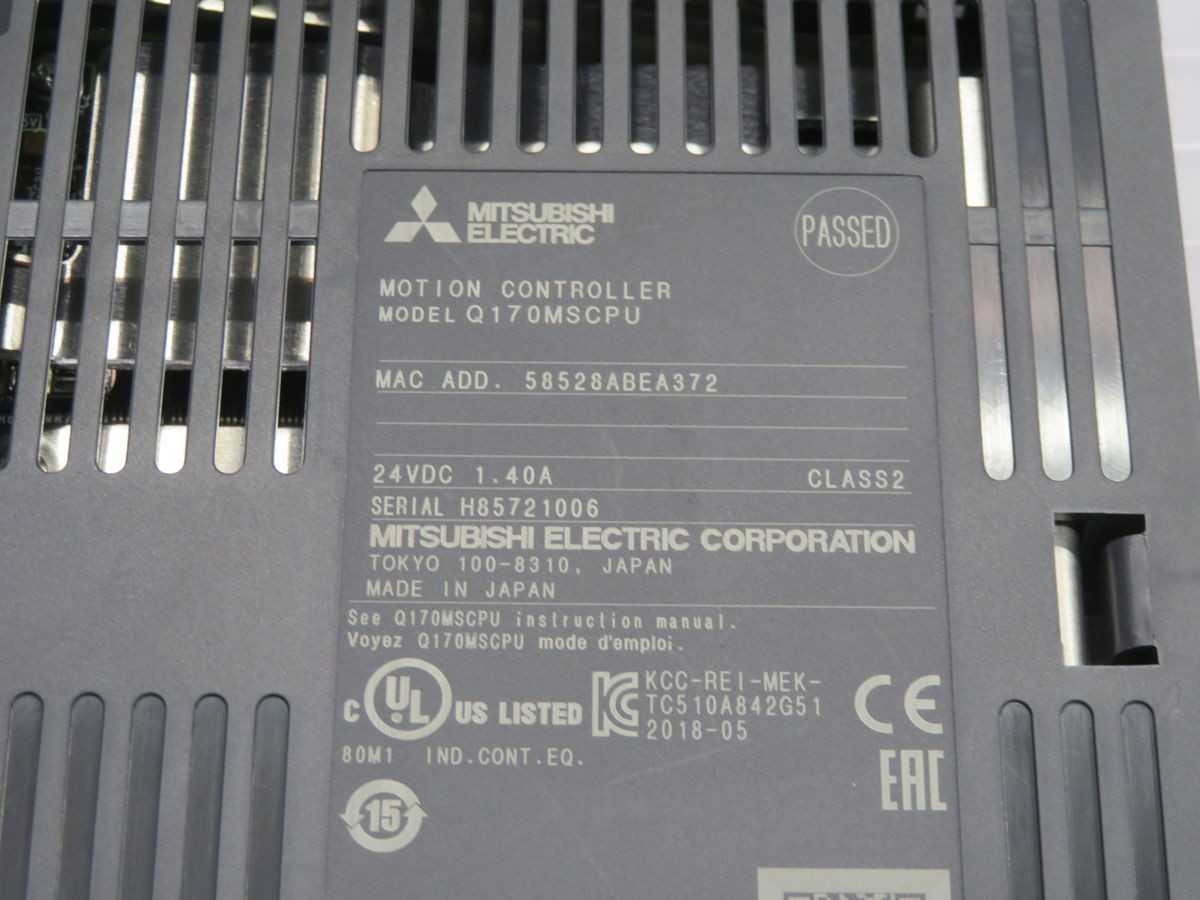MITSUBISHI Q170MSCPU MOTION CPU, 16 AXIS, 4K POS POINTS, 240K STEPS, SSCNETIII/H COMM, 5V DC POWER - PLC MODULES