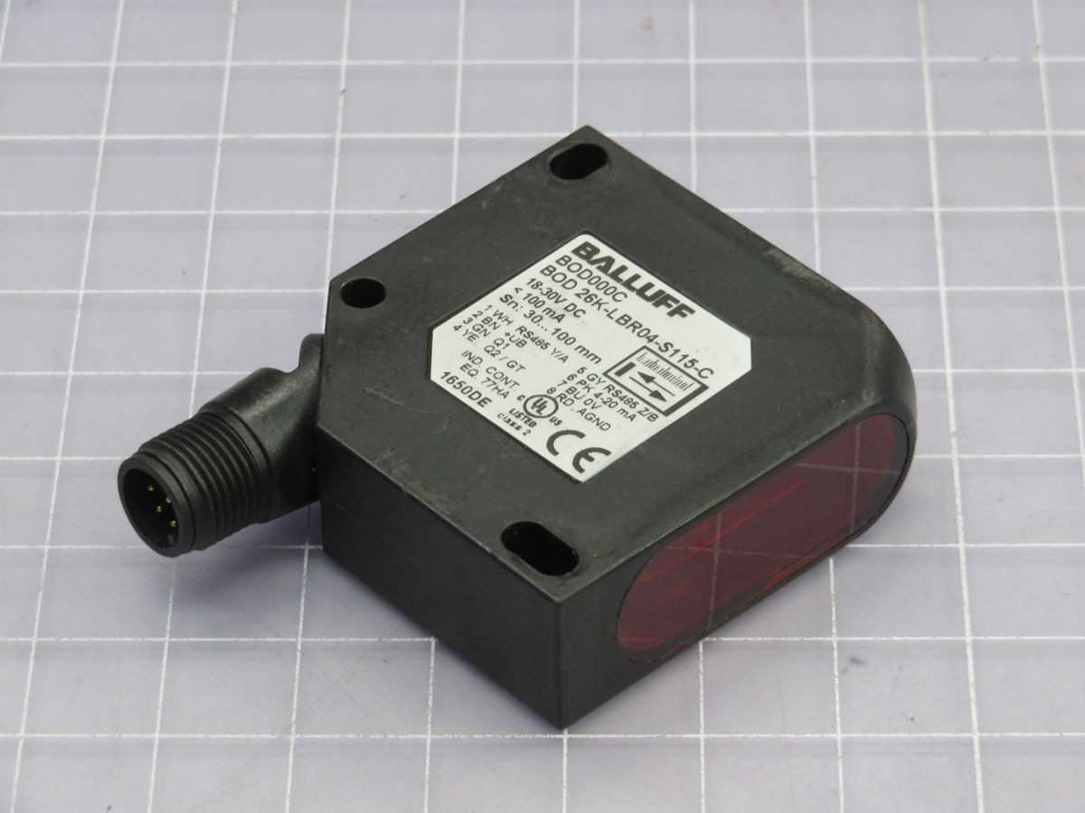 Balluff BOD000C Sensors, 100 mm Range, 0.01 mm Res, 3 PNP Out, 10-30 V DC Sup, IP67 Prot - SENSORS