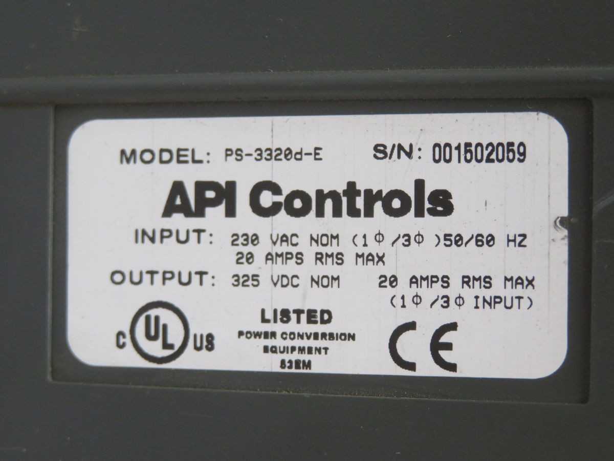 API CONTROLS PS-3320D-E DIGITAL SERVO DRIVE, COVER DAMAGED T263192 - SERVO DRIVES