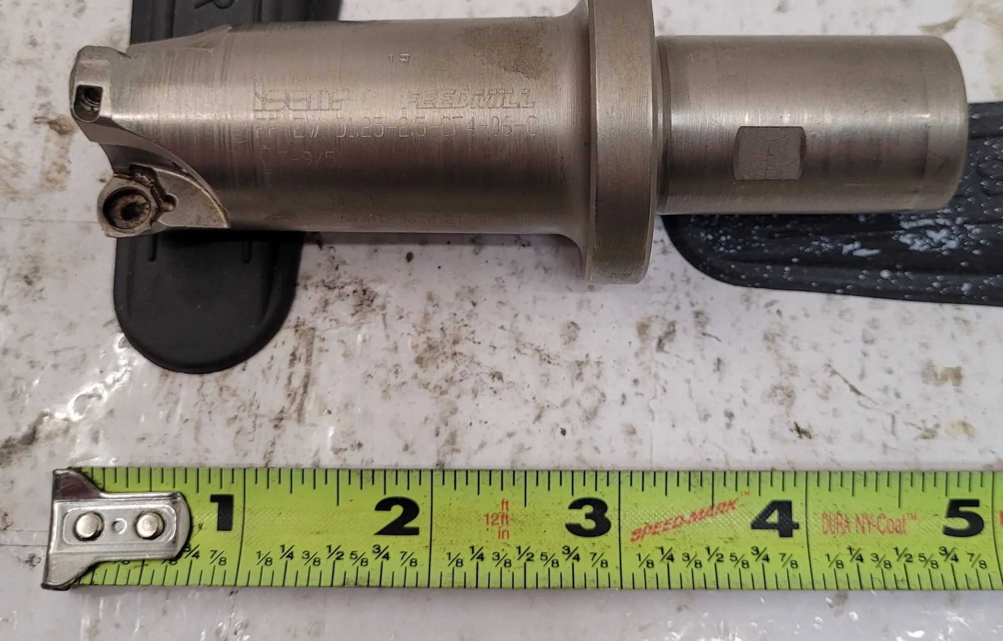 ISCAR Feedmill Ff Ew D1.25-2.5-CF 4-06C, 3 Flutes, OAL 4.5", Shank L 1.5", Shank D 1" - MACHINING ACCESSORIES & TOOLING