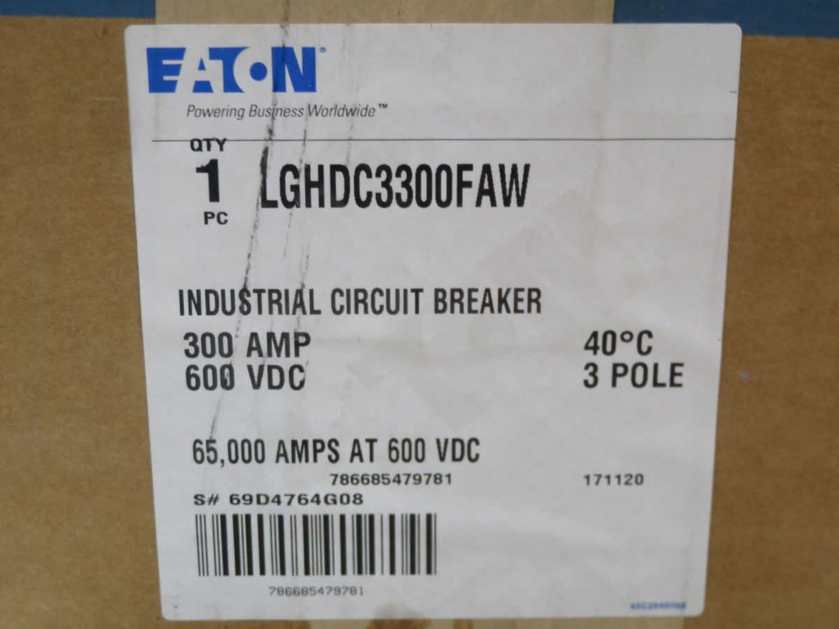 Eaton L630H-DC LGHDC3300FAW EV Guard Solar Molded Case LG Circuit Breaker 300 A - CIRCUIT BREAKERS