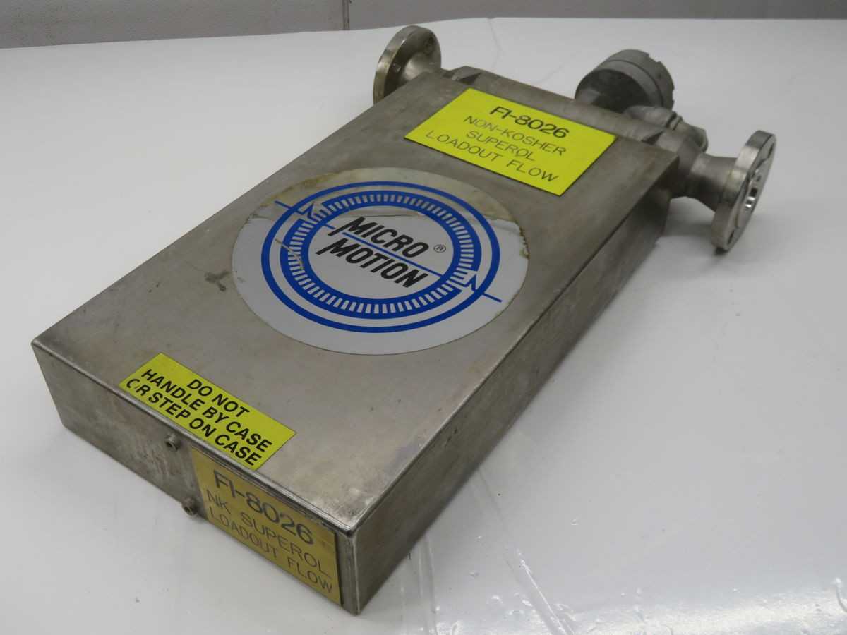 MICRO MOTION FI-8026 MASS FLOW SENSOR ASSY T266768 - FLOW METER