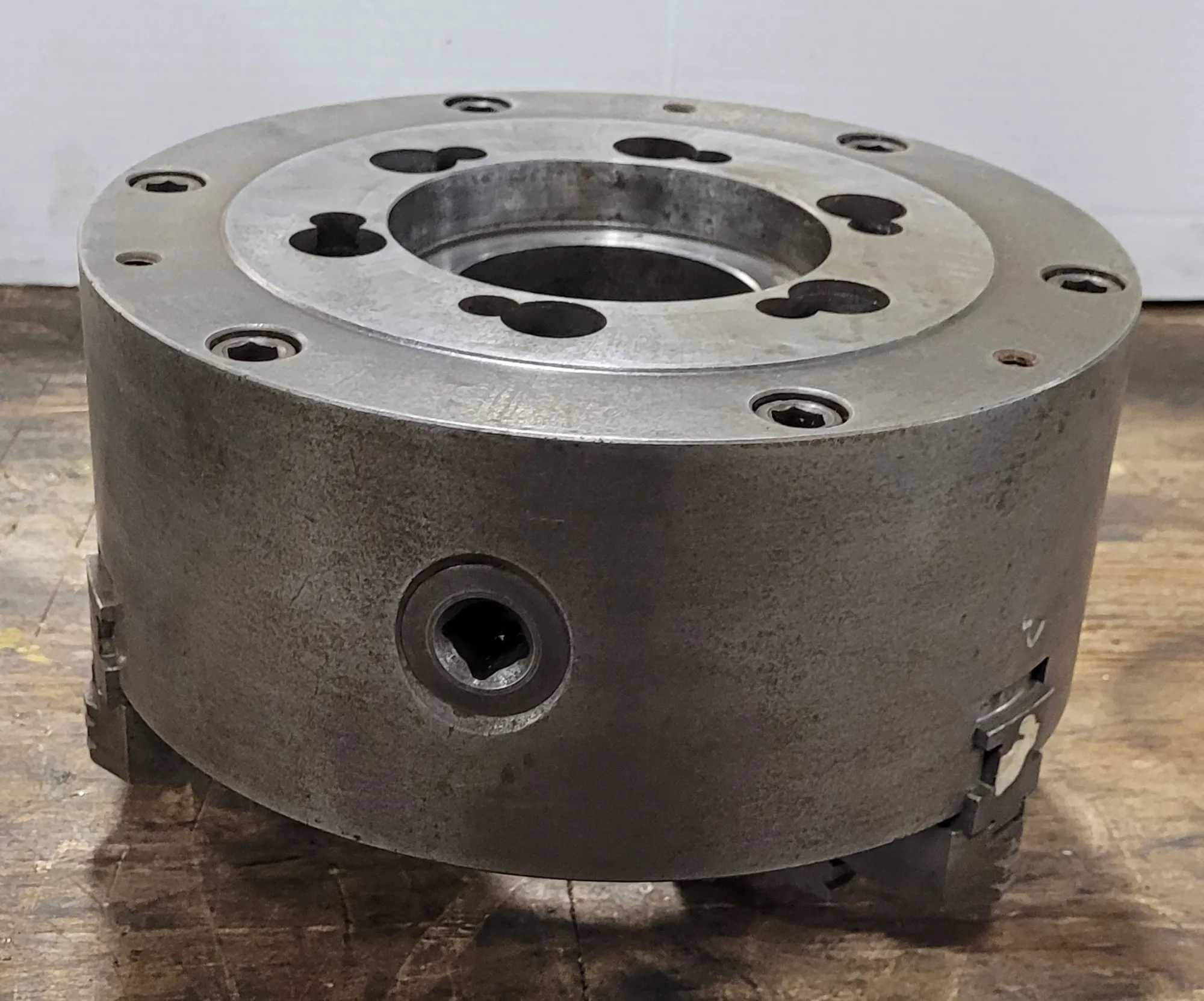 BISON 10" 3 JAW SELF-CENTERING CHUCK D1-6 BACK MOUNT MODEL 9921-96 - MACHINING TOOLING & PARTS