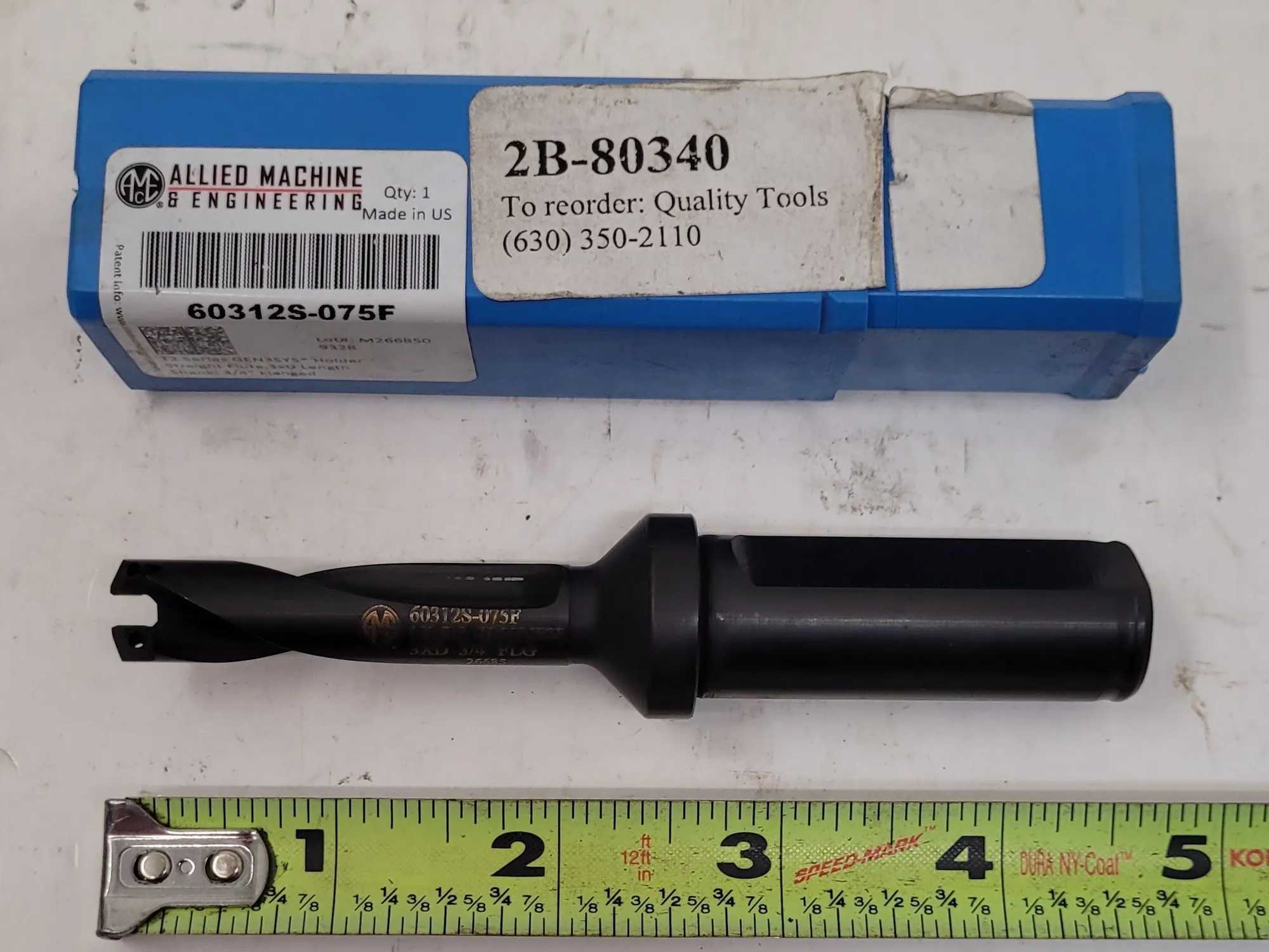 ALLIED MACHINE & ENGINEERING 60312S-075F INDEXABLE SPADE DRILL - MACHINING TOOLING & PARTS