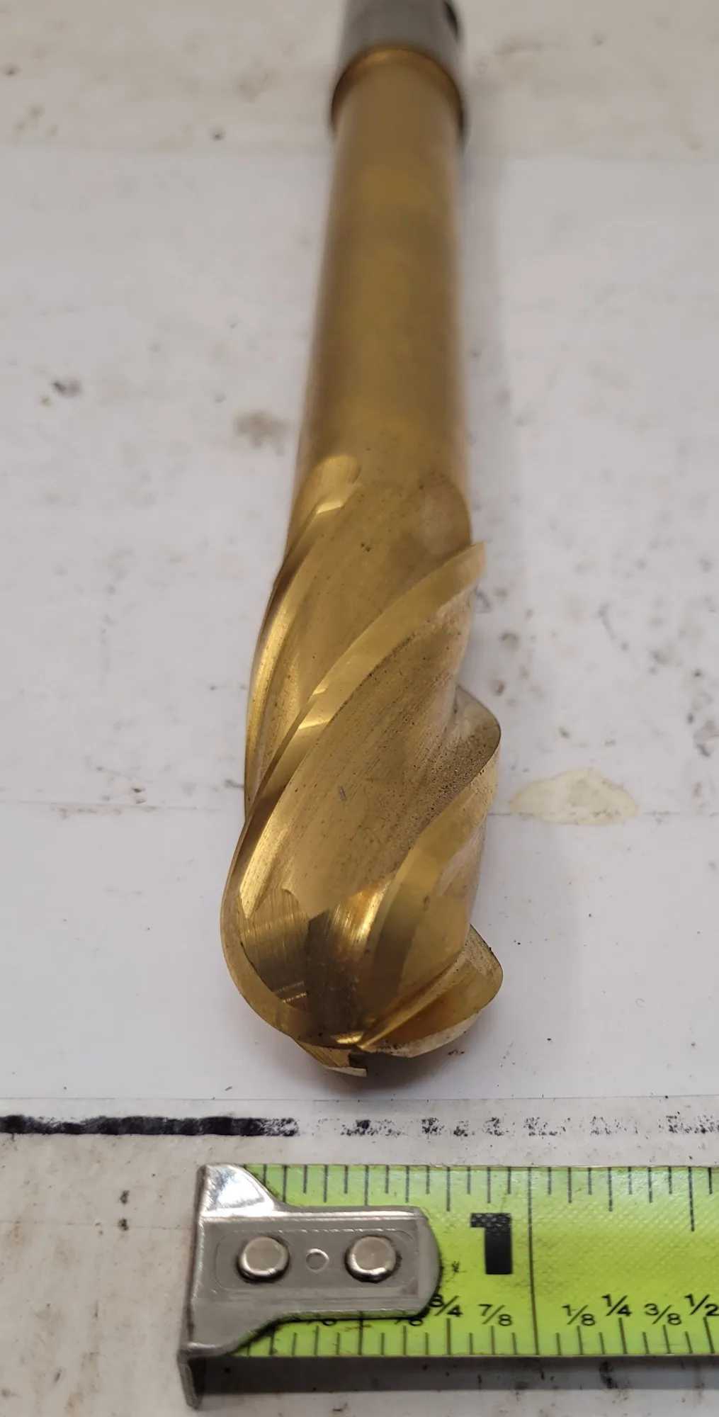 NIAGARA N80320 BALL NOSE DRILL 1" DIAMETER 4 FLUTE, 10.5" OAL, 1" HSS - MACHINE TOOLING