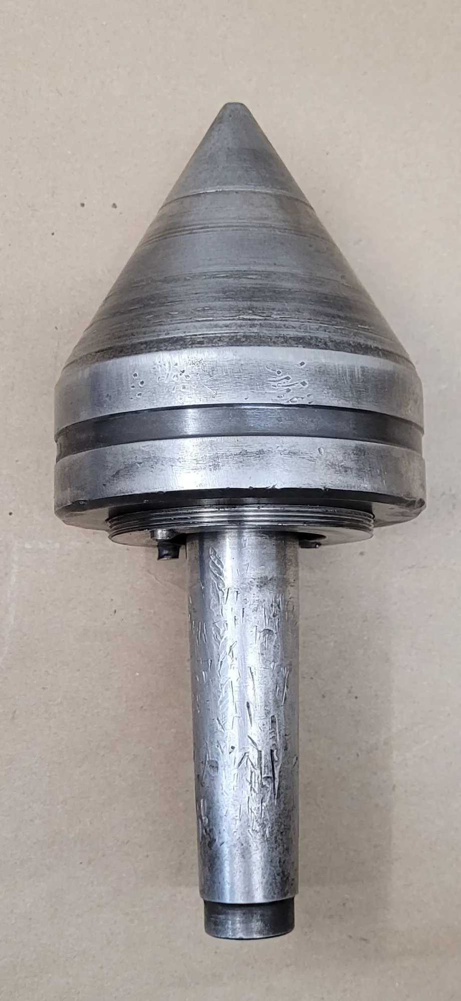 BULL NOSE LIVE CENTER, 4MT MORSE TAPER, 9IN OAL - MACHINING TOOLING & PARTS