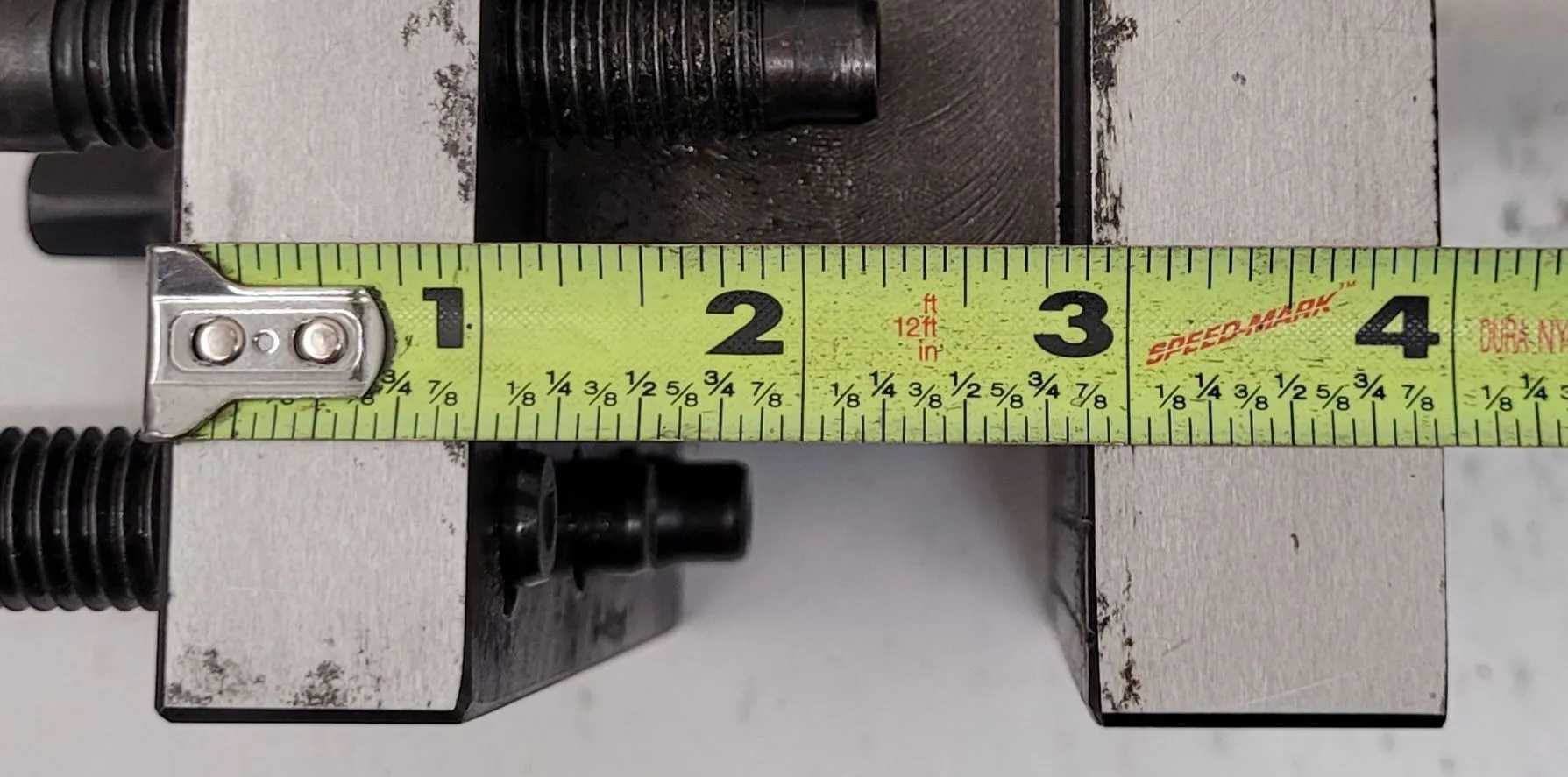 LATHE TOOL POST HOLDER BASE DIM: 4IN H X 6IN W X 6IN L, 2IN GAP, 1IN THICKNESS - MACHINE TOOLING