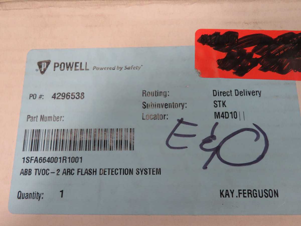 ABB TVOC-2-240 1SFA664001R1001, ARC MONITOR, 100-240V AC/DC PWR, <1 MS ARC DETECT, 2 TRIP RLY - INDUSTRIAL PARTS