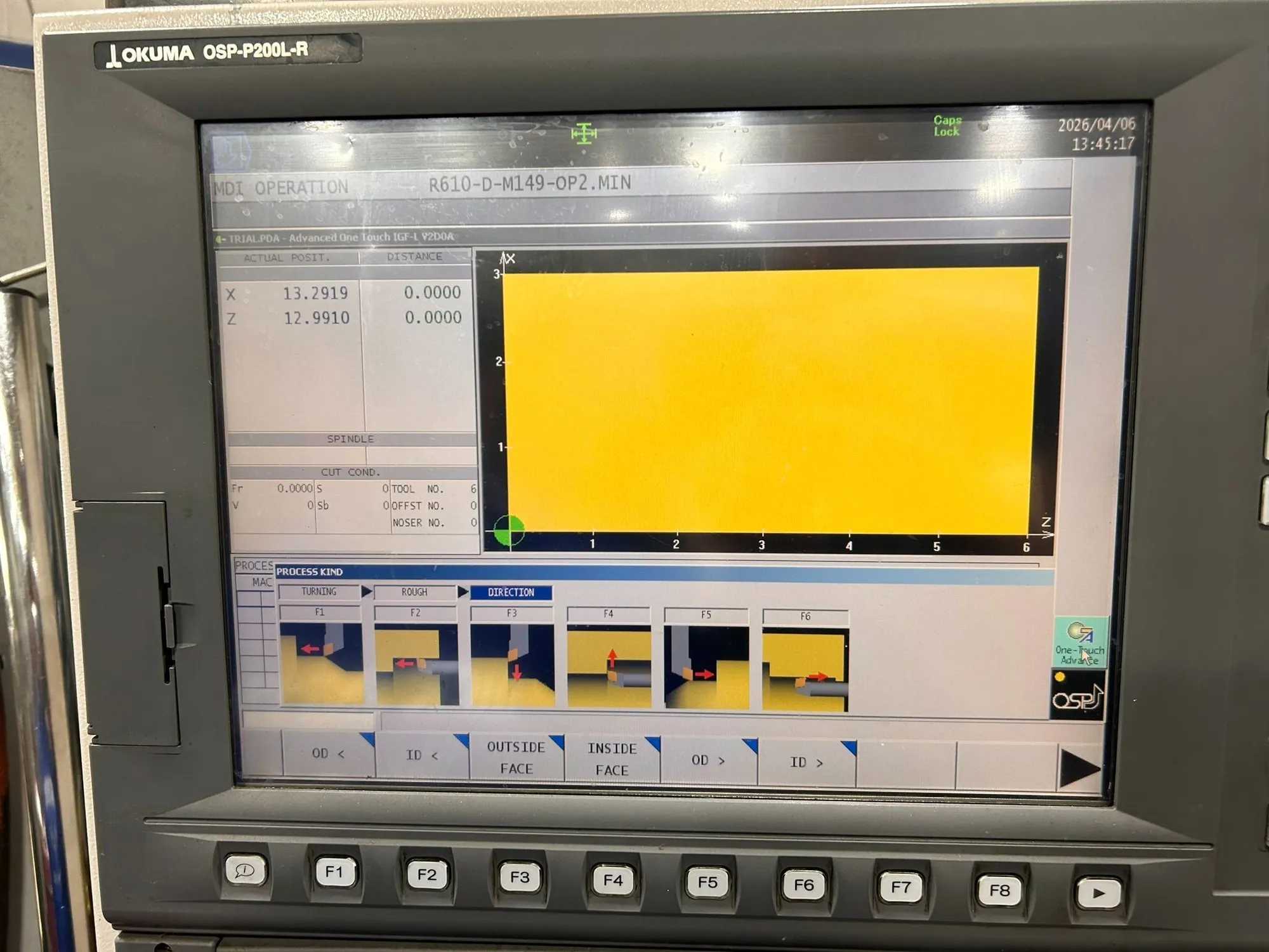 2012 OKUMA GENOS L400E CNC LATHE, 10" CHUCK, 3000 RPM, CHIP CONVEYOR, 20 HP - CNC LATHES