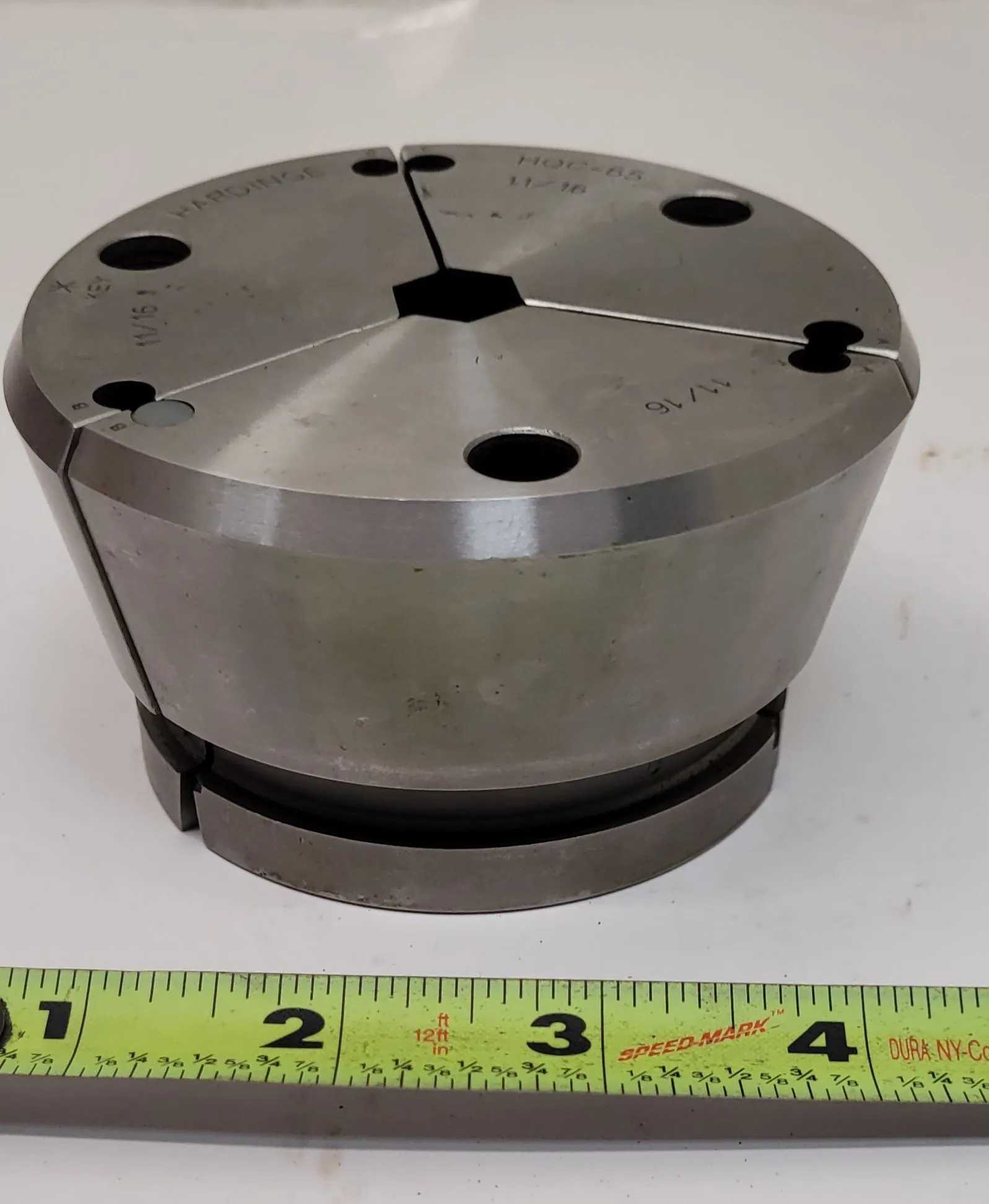 HARDINGE HQC-65 QUICK CHANGE COLLET SERIES 65, SIZE: 11/16IN, 2.25” HEIGHT - MACHINE TOOLING
