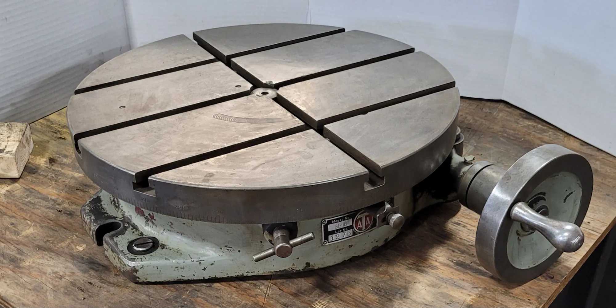 TROYKE BL-18 ROTARY TABLE 18 INCH - MACHINING TOOLING & PARTS
