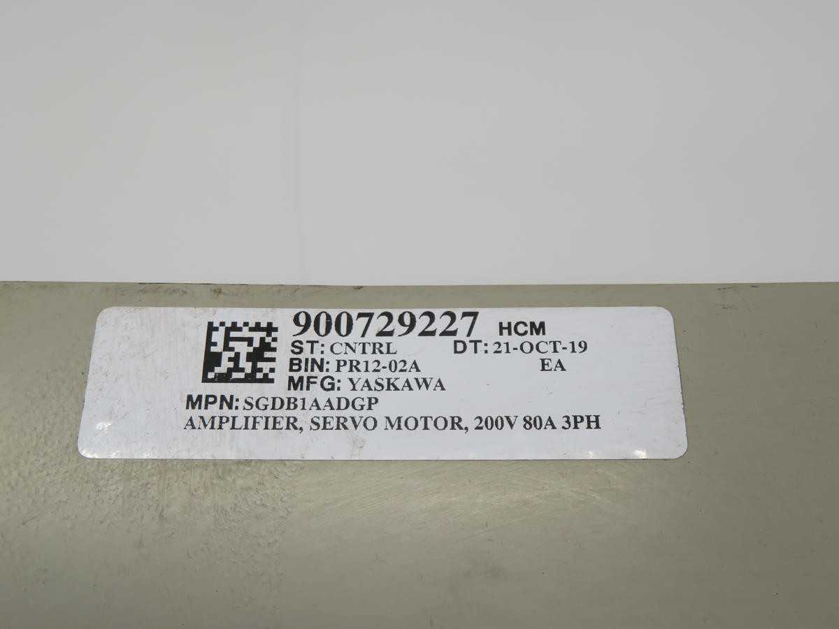 YASKAWA SGDB-1AADG-P SERVO DRIVE, 200-230V AC IN, 60A IN, 11.0KW AC OUT, 58.6A OUT - SERVO