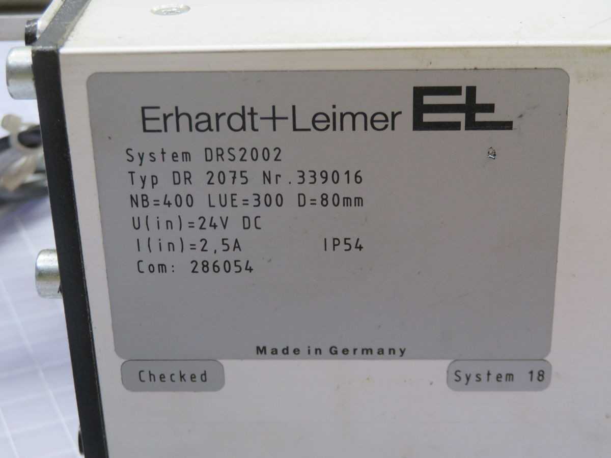 ERHARDT+LEIMER DR 2075 DRS2002 WEB EDGE CONTROL T262007 - AUTOMATION & CONTROLS