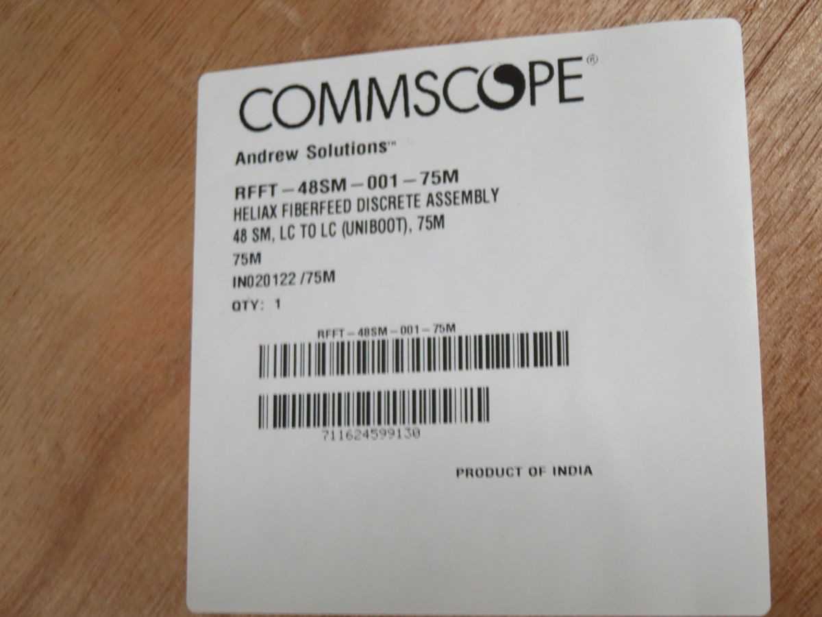 COMMSCOPE RFFT-48SM-001-75M HELIAX FIBERFEED DISCRETE ASSY T265473 - FIBER OPTIC CABLE