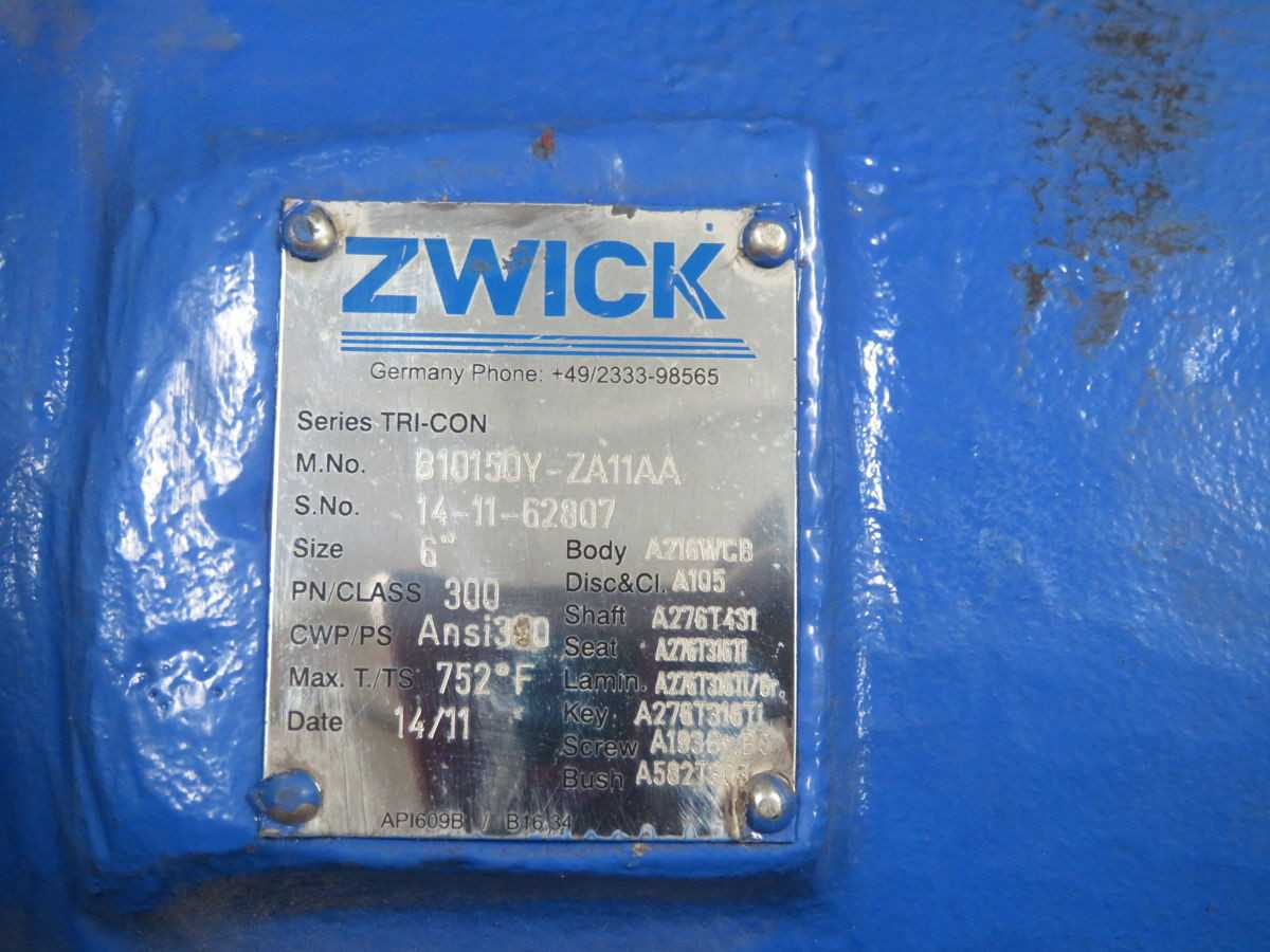 ZWICK B10150Y-ZA11AA 150 BUTTERFLY VALVE T264556 - BUTTERFLY VALVE