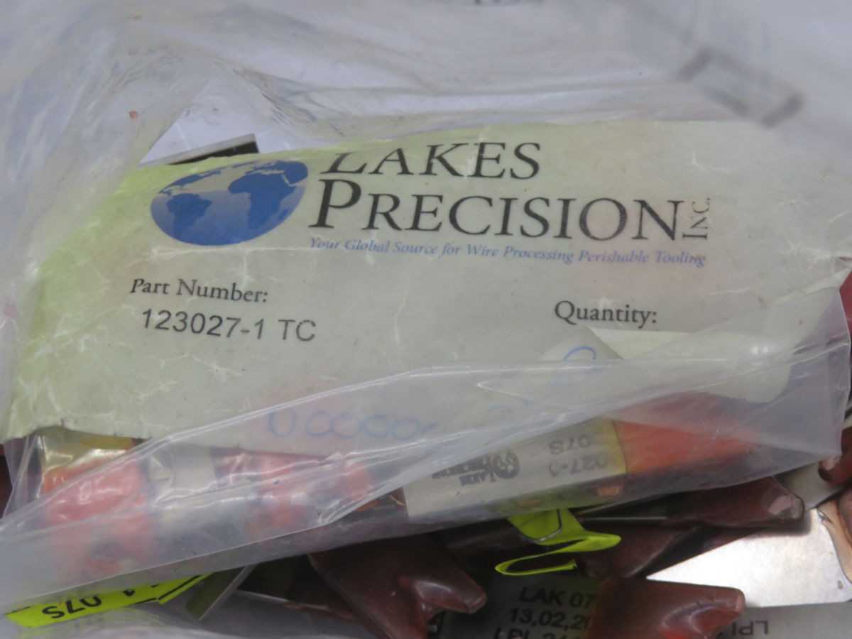 LOT OF 95 LAKES PRECISION 123027-1 TC LAK 07 CRIMPING CUTTING BLADE T263241 - AUTOMATION & CONTROLS