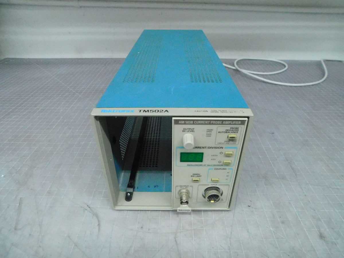 TEKTRONIX TM502A, AM503B CURRENT PROBE AMPLIFIER IN POWER MAINFRAME. M6906 - ELECTRICAL TESTING EQUIPMENT TEKTRONIX TM502A, AM503B CURRENT PROBE AMPLIFIER IN POWER MAINFRAME. M6906 - ELECTRICAL TESTING EQUIPMENT