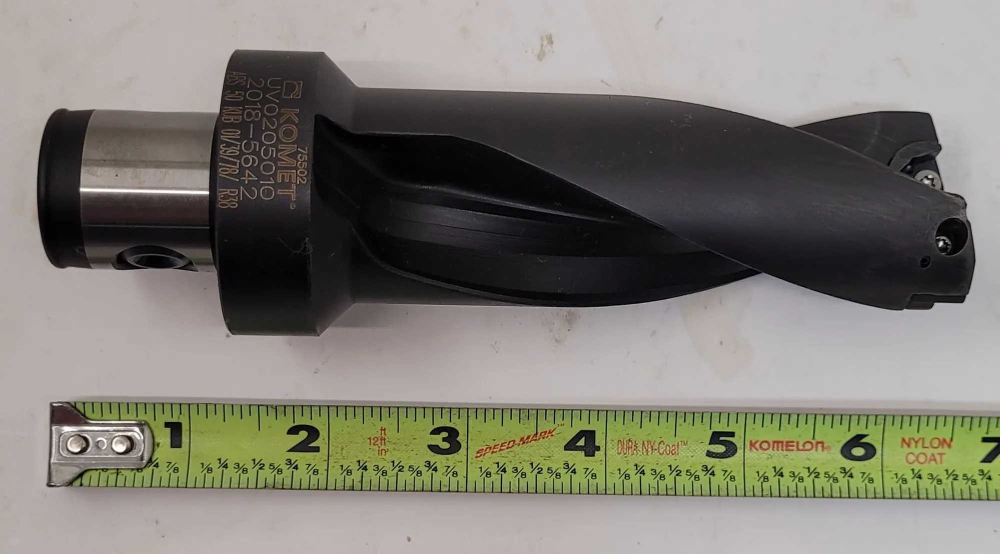 KOMET UV02 05010 INDEXABLE DRILL, 6.25IN OAL, 1.5IN DIA, 2 FLUTES, STRAIGHT SHANK - MACHINE TOOLING