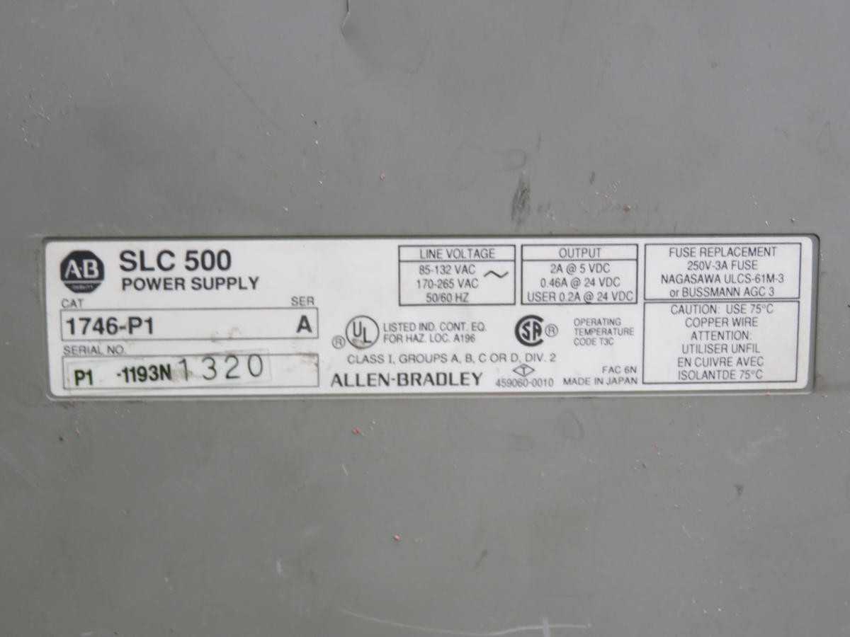 AB 1746-P1 PSU, 5VDC 2A OUTPUT, 85-265VAC, 47-63 HZ, 45 VA, 17.5W DISSIPATION - INDUSTRIAL PARTS