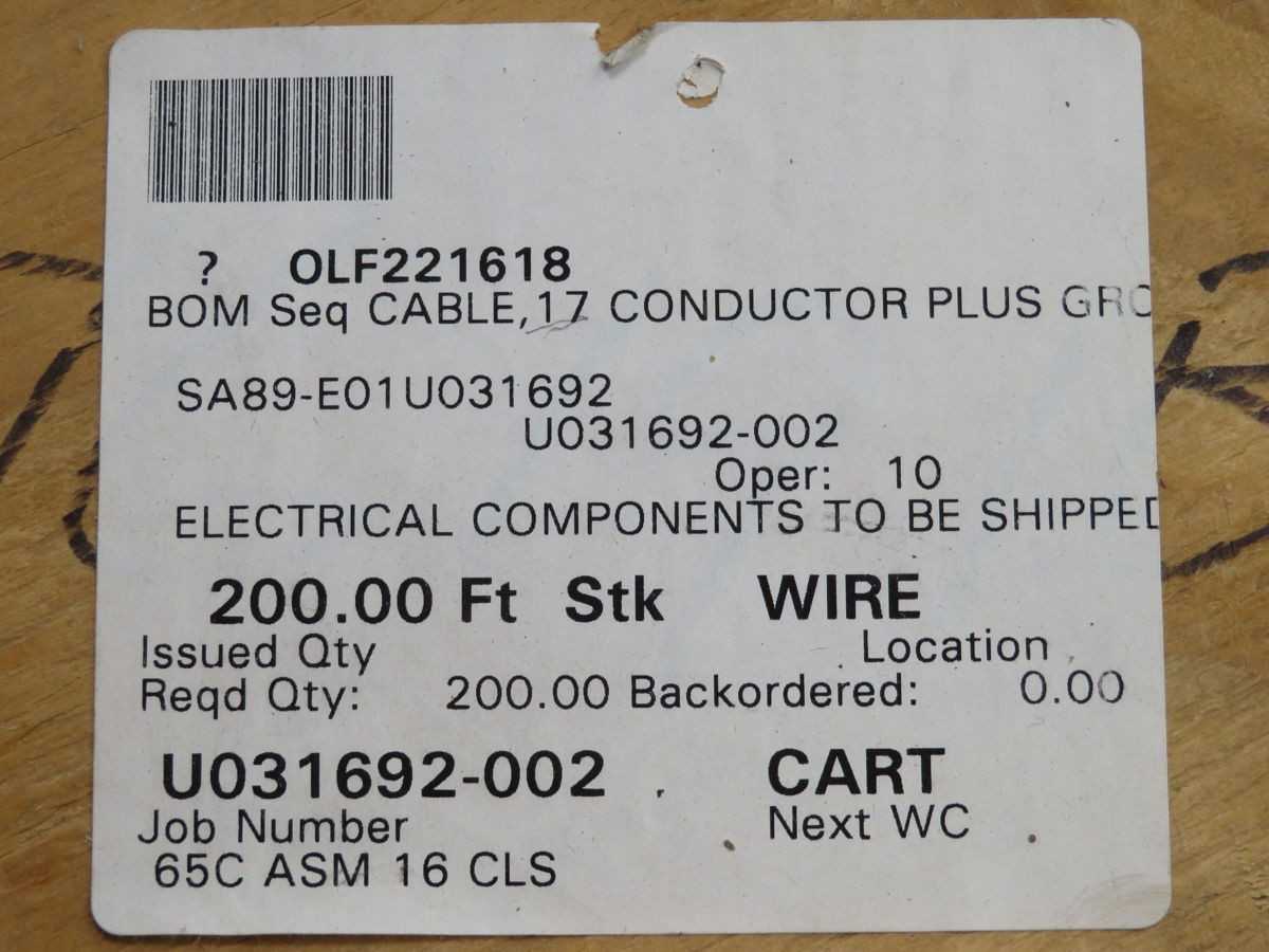 Lot of 150 ft OLFLEX OLF221618 Industrial Grade Tray Cable 16 AWG 17 Con + Gr - ELECTRICAL WIRE
