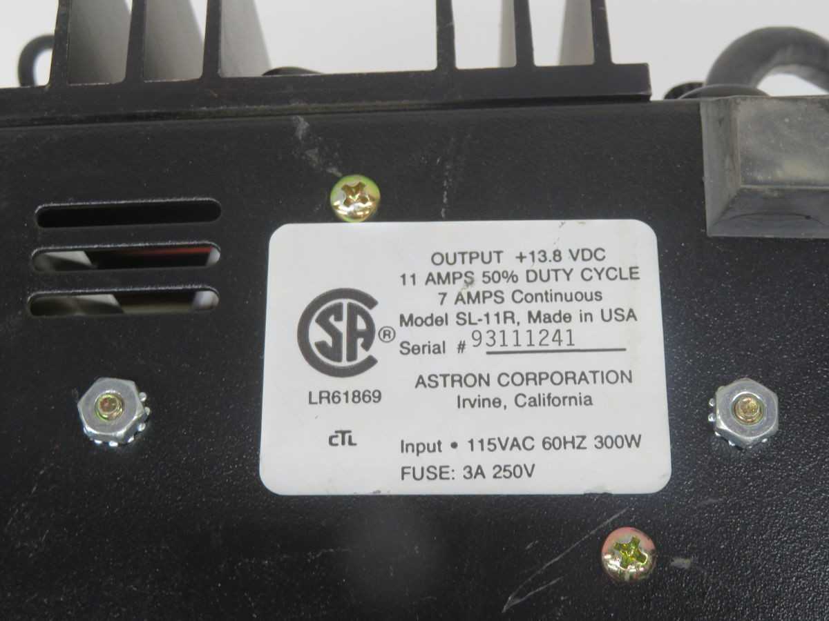 ASTRON SL-11R SMS825TS RADIO ASSEMBLY T266432 - POWER SUPPLIES