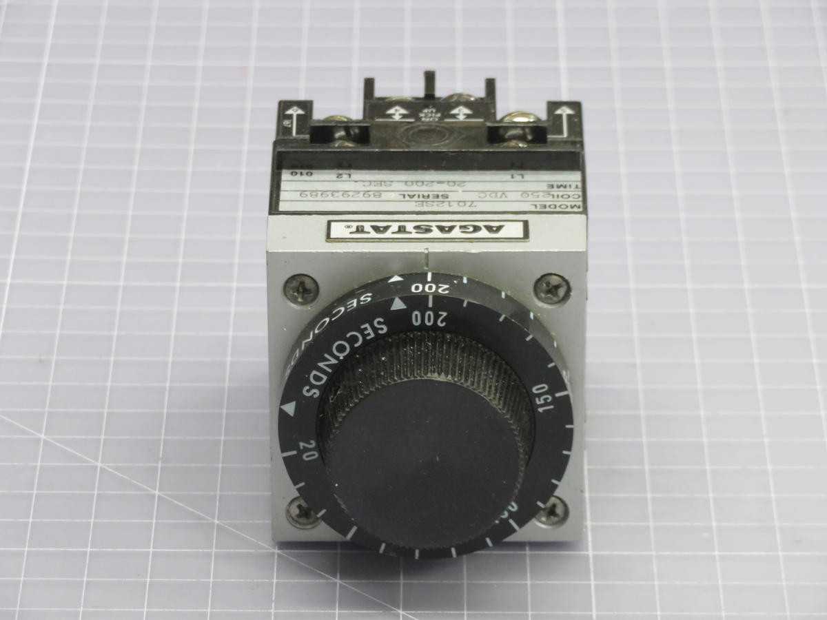 AGASTAT 7012SE, TIME DELAY RELAYS, 2PDT, 250 VDC COIL, 20-200 SEC DELAY, 10A @ 120 VAC, -20/+65C TEMP - TIME DELAY RELAY