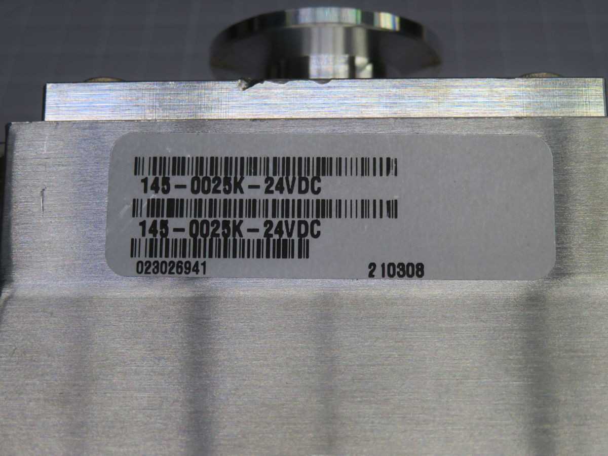 MKS 145-0025K-24VDC VACUUM SAFETY VALVE T257621 - VALVES