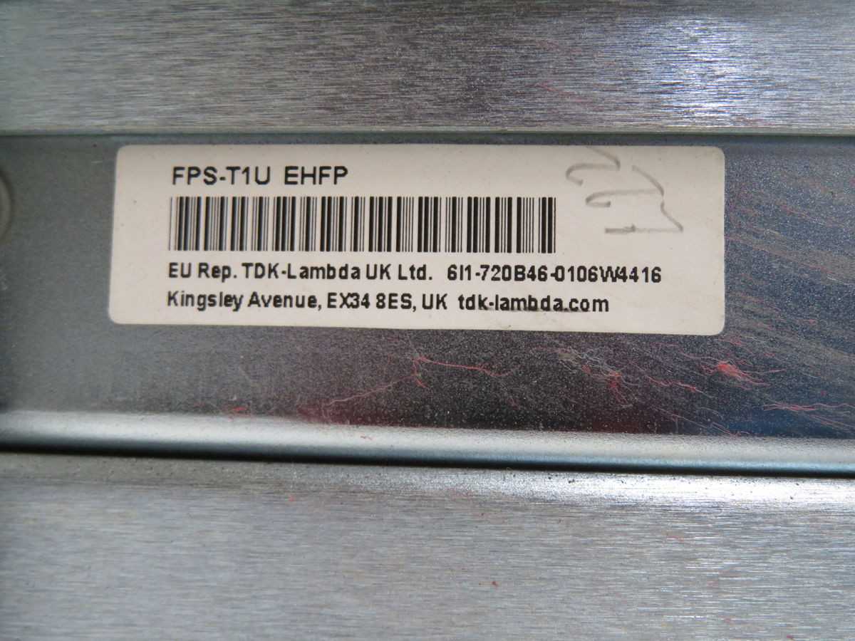 TDK LAMBDA FPS-T1U POWER SUPPLY ASSY T261385 - POWER SUPPLIES